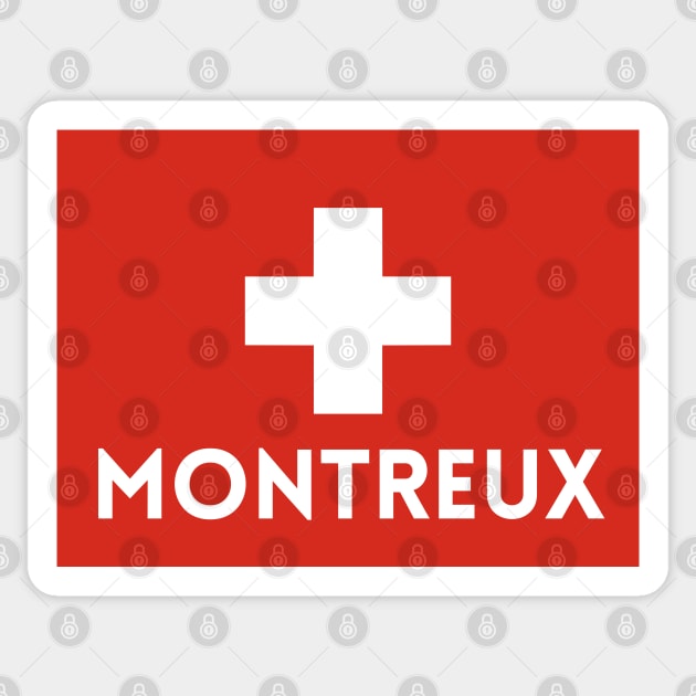 Montreux City in Swiss Flag Sticker by aybe7elf